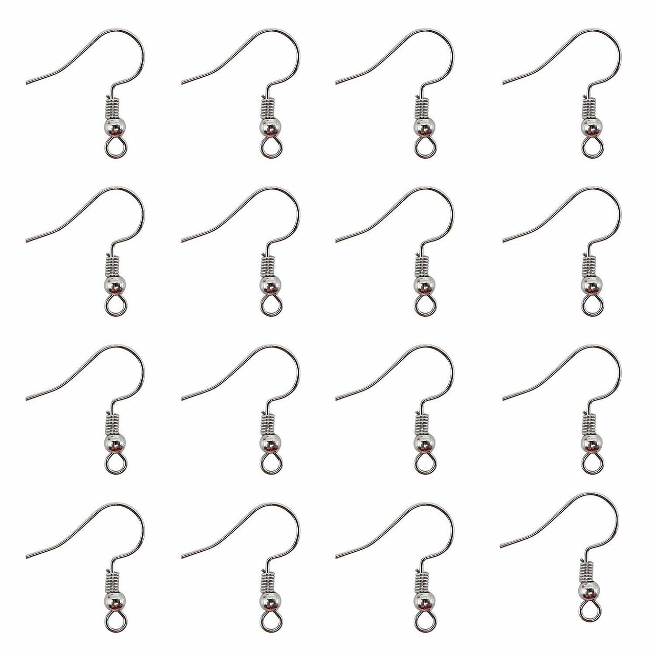Kitcheniva 200 Pcs DIY Jewelry Making Findings Earring Hook Coil Ear Wire